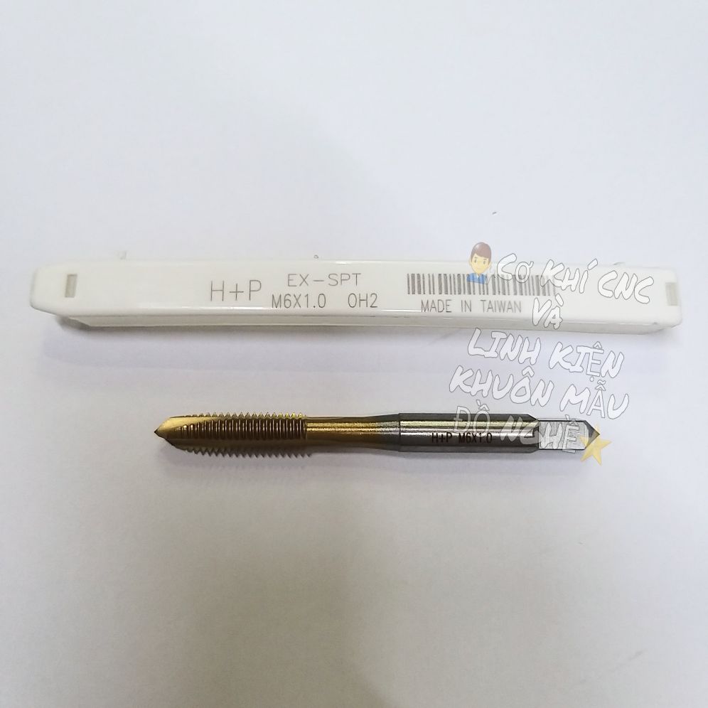 Mũi taro h+p vàng thẳng m6x1.0
