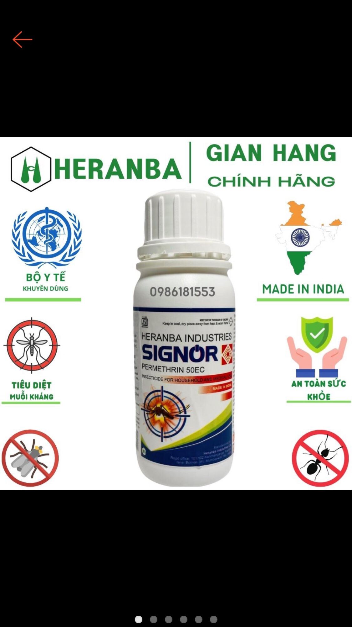 Thuốc diệt muỗi Signor Permethrin 50ec diệt muỗi kiến gián hiệu quả