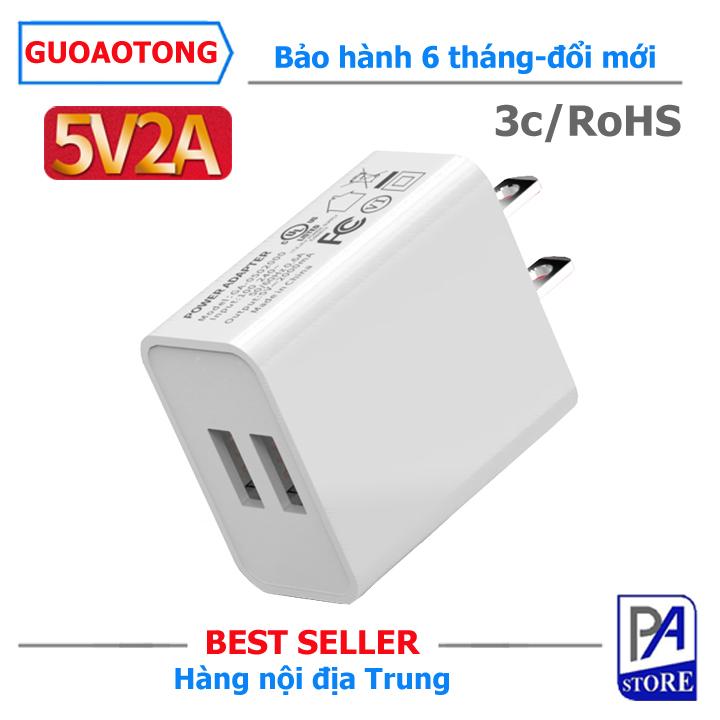Củ sạc nhanh 2 cổng 5v/2a - hàng best seller nội địa trung
