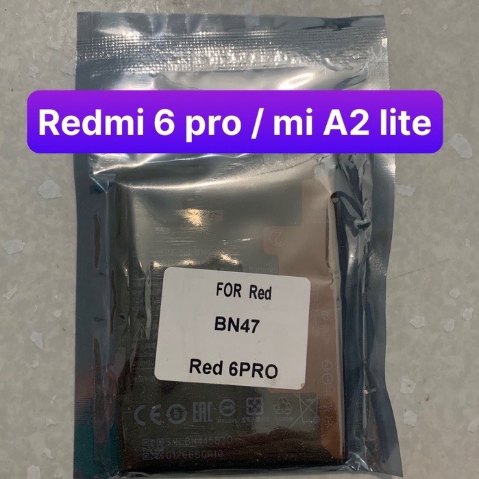 Pin điện thoại loại 1 xiaomi bn47 / redmi 6 pro / mi a2 lite / pin xịn 4000mah