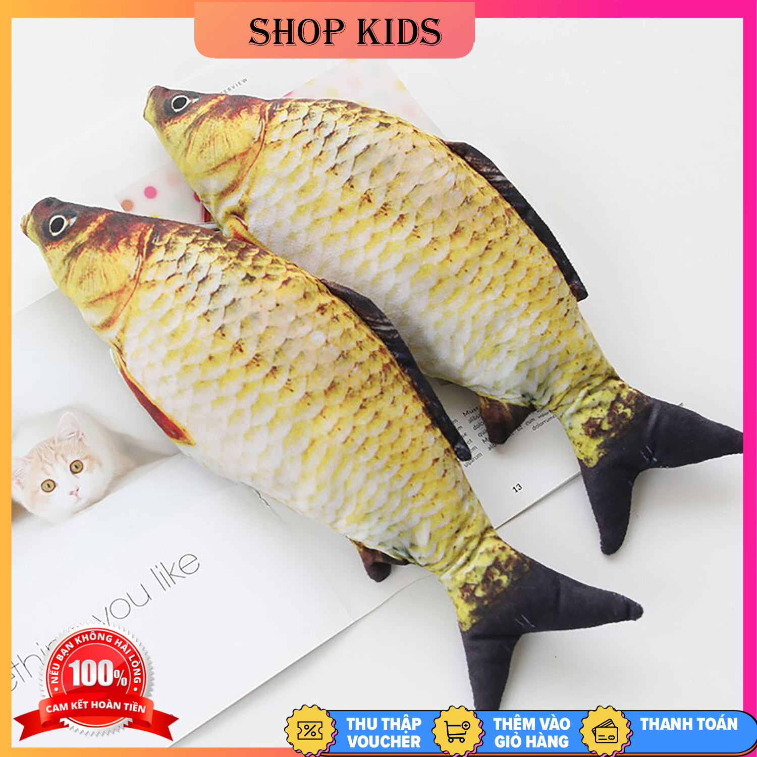 Đồ chơi mô hình cá vẫy đuôi dùng pin siêu cute, an toàn giành cho bé