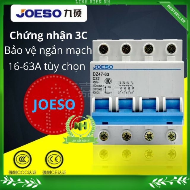 Aptomat đơn 4 pha dz47-63