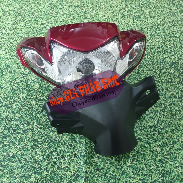 [ 3 món ] ỐP đầu trước xe SIRIUS màu ĐỎ ĐUN đủ phanh cơ - đĩa KÈM BÓNG