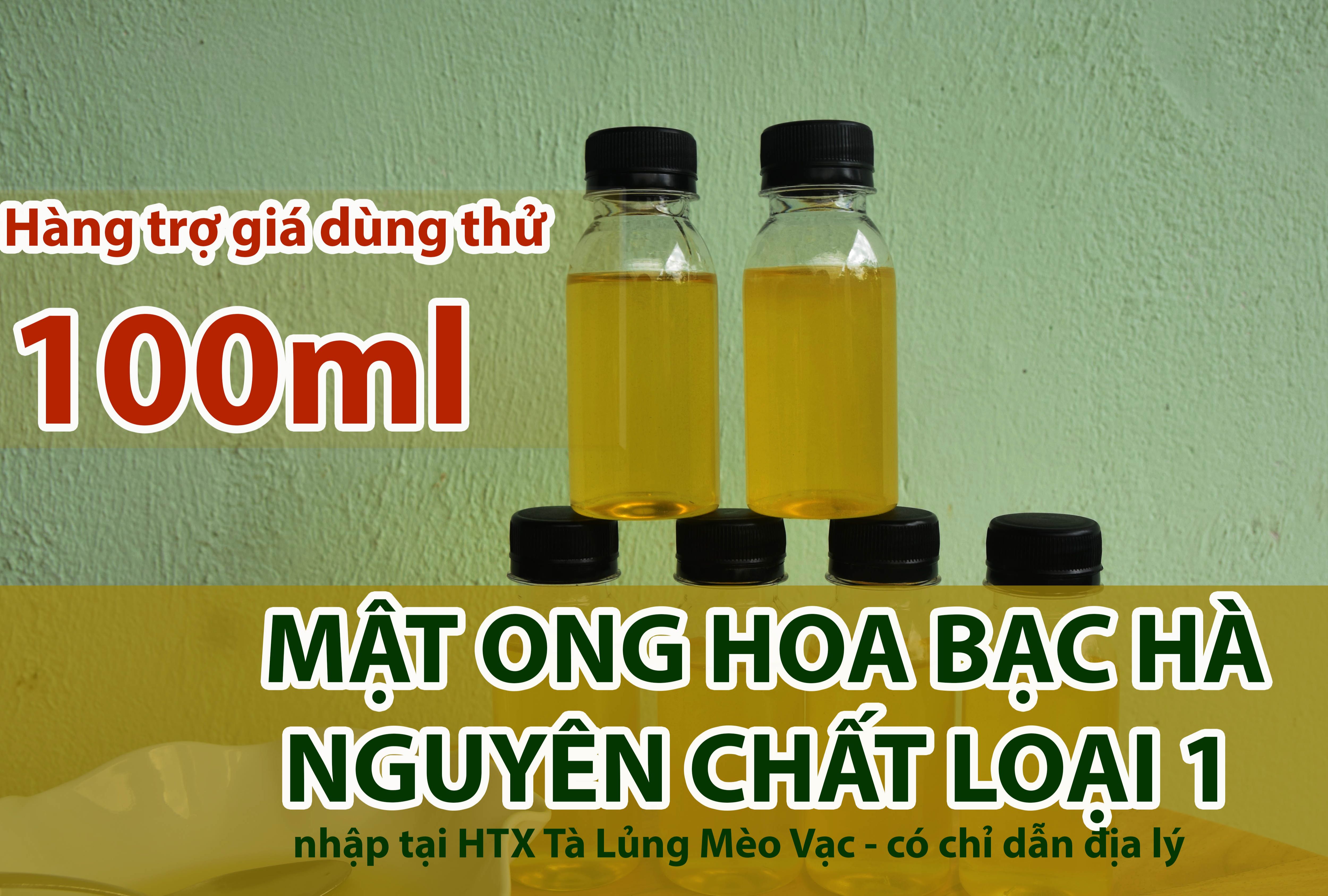 Mật ong hoa bạc hà đặc sản Hà Giang 100ml - hàng dành cho dùng thử