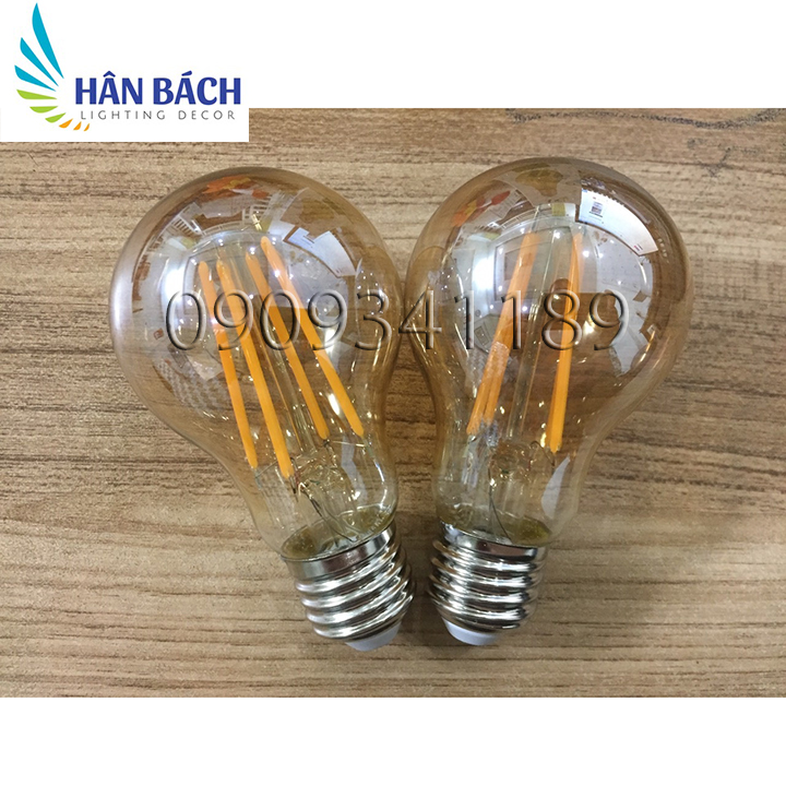 [HCM]Bộ 2 đèn led giả dây tóc Edision Công Suất 8W. Ánh sáng vàng ấm áp. Siêu tiết kiệm điện.