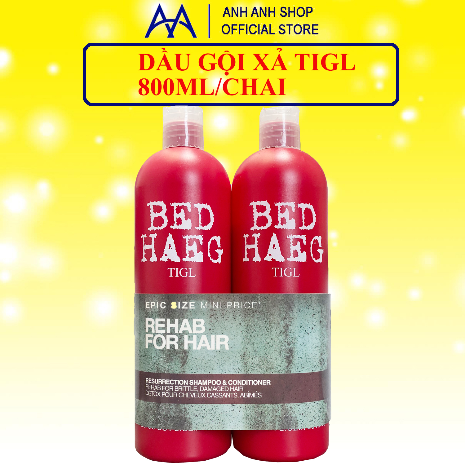 Dầu Gội Đầu Xả TIGI Đỏ Phục Hồi Tóc Hư Tổn Có Mùi Rất Thơm giúp Tóc Mềm MượT Hơn 750ML
