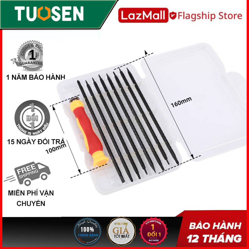 Bộ tô vít 9 chiếc, bộ tô vít 2 đầu mini đa năng có từ tính, sửa chữa tháo lắp điện thoại TUOSEN