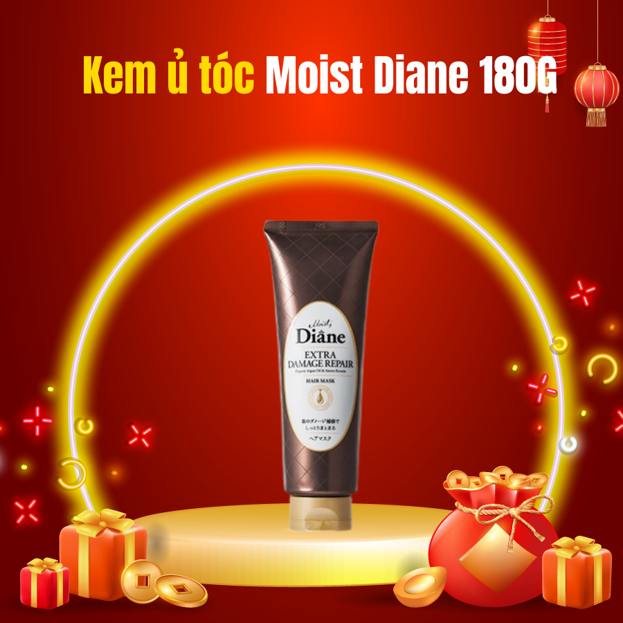 Mặt Nạ ủ Tóc Moist Diane Extra Damage repair 180g