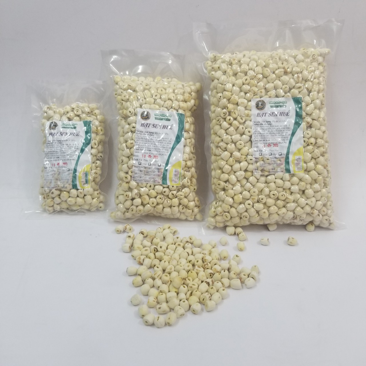 Hạt sen sấy khô Huế loại 1 200gr bở thơm bùi Thiên Thảo Organic