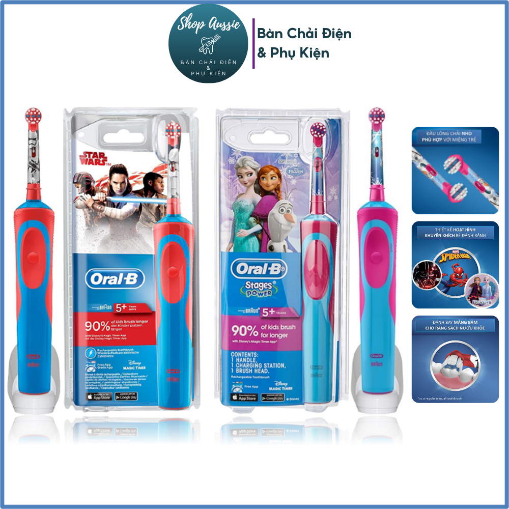 Bàn Chải Đánh Răng Điện Trẻ em Từ 5+ Tuổi Oral-B Stages Power