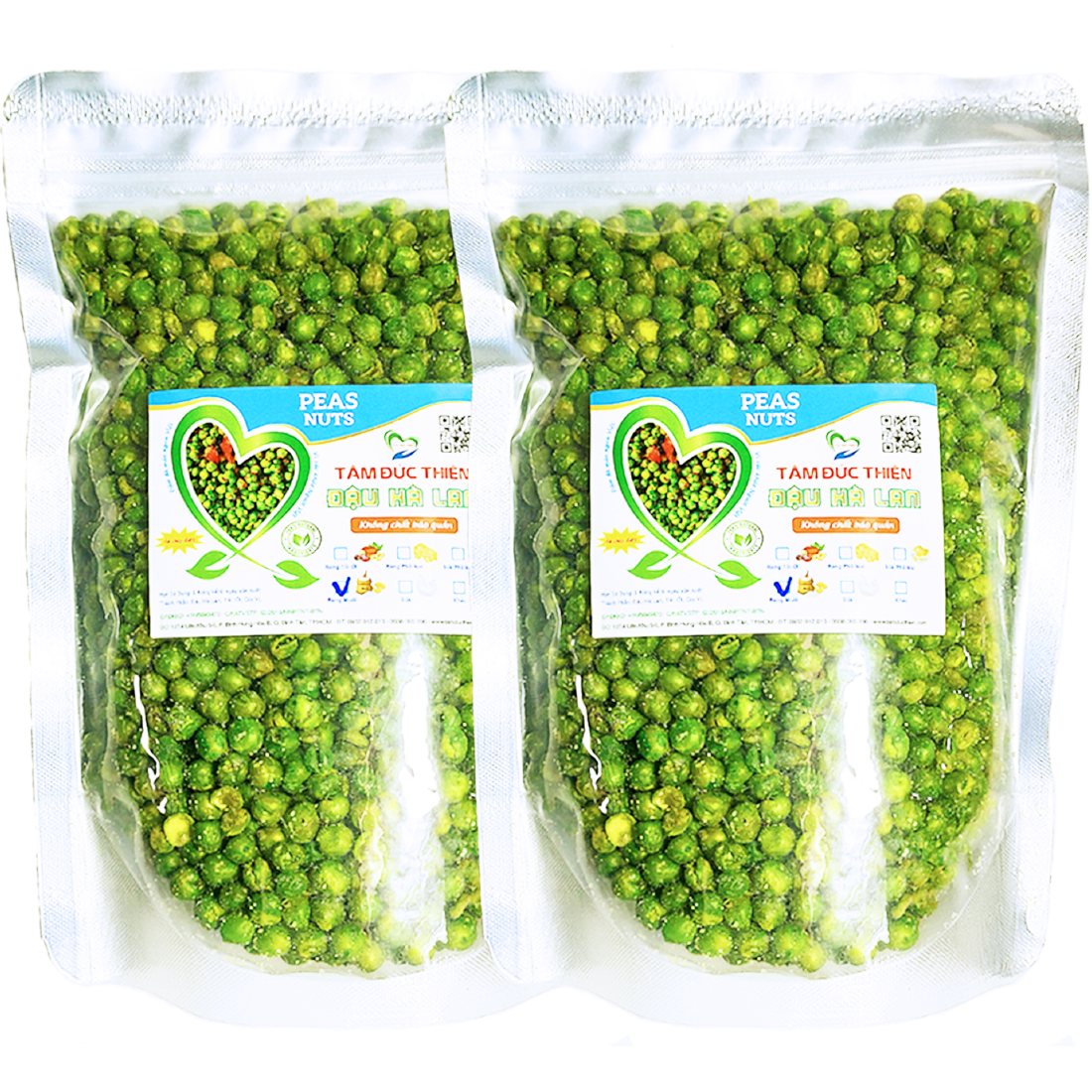 Combo khách sỉ: 6kg đậu hà lan rang muối tâm đức thiện - combo 12 túi 500gr - dành cho khách sỉ combo sỉ thực phẩm đóng gói đóng hộp ăn liền – đồ ăn vặt lazada