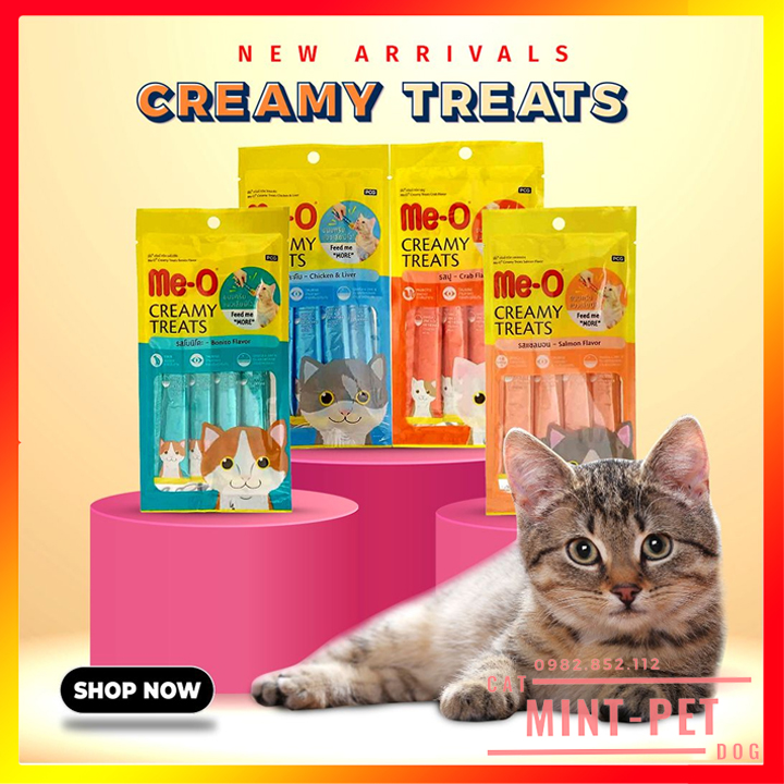 Súp Thưởng Me-O Creamy Treats Cho Mèo Gói 4 Thanh X 15g