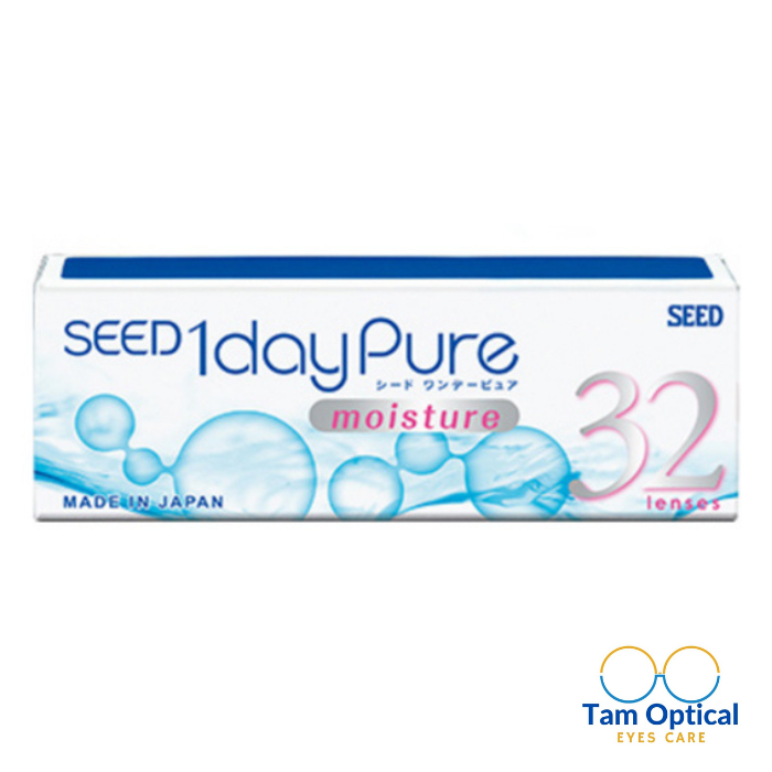 Kính Áp Tròng 1 ngày không màu SEED 1 day Pure moisture UV Made in Japan