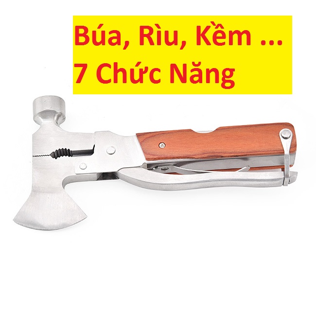 Dụng cụ dao búa rìu đa năng bỏ túi tiện lợi đi phượt đi dã ngoại, cứu hộ, thoát hiểm