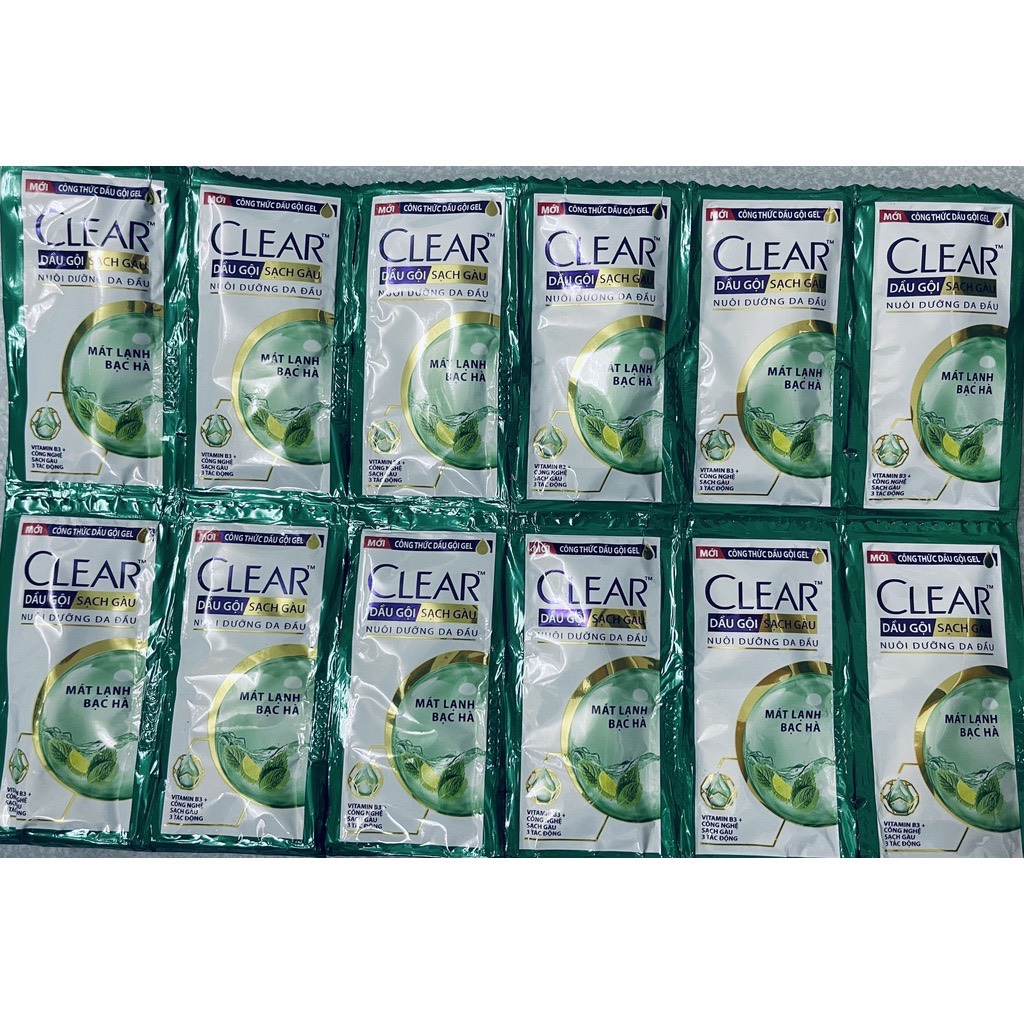 Dầu gội clear dây 6g x 12 gói
