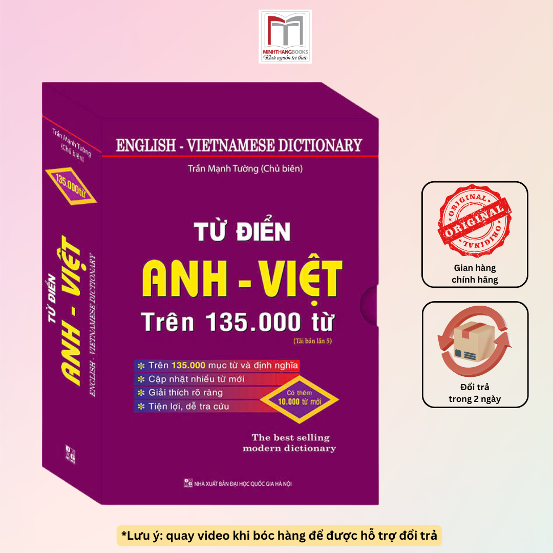 Sách - từ điển anh - việt trên 135.000 từ