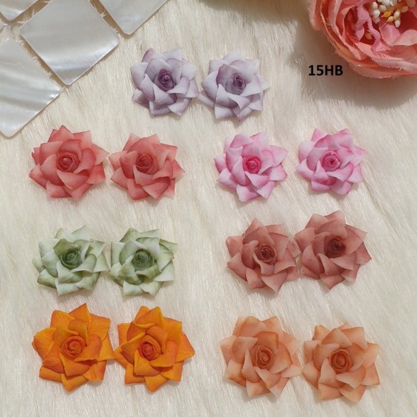 Hoa hồng pháp | hoa bột đính móng 15hb