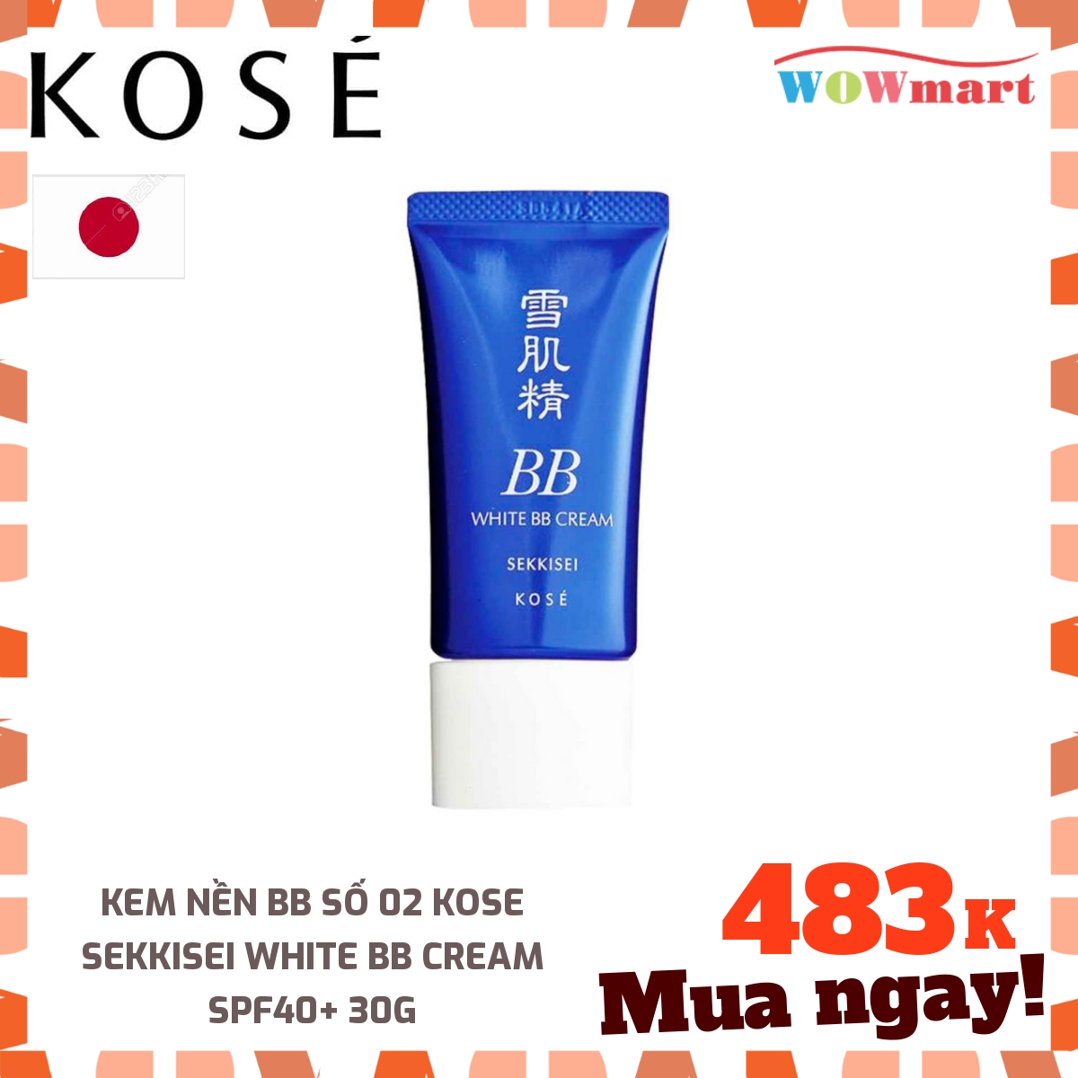 [HCM]Kem nền BB số 02 Kose Sekkisei White BB Cream SPF40+ 30g - [NHẬT BẢN]