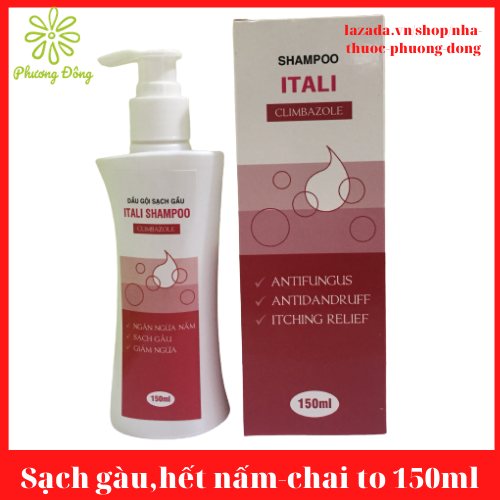 [CHAI TO - TIẾT KIỆM 20K]Sạch gàu, hết ngứa da đầu - Dầu gội sach gàu Nizoral thế hệ mới ITALI SHAMPOO  - Chai 150 ml