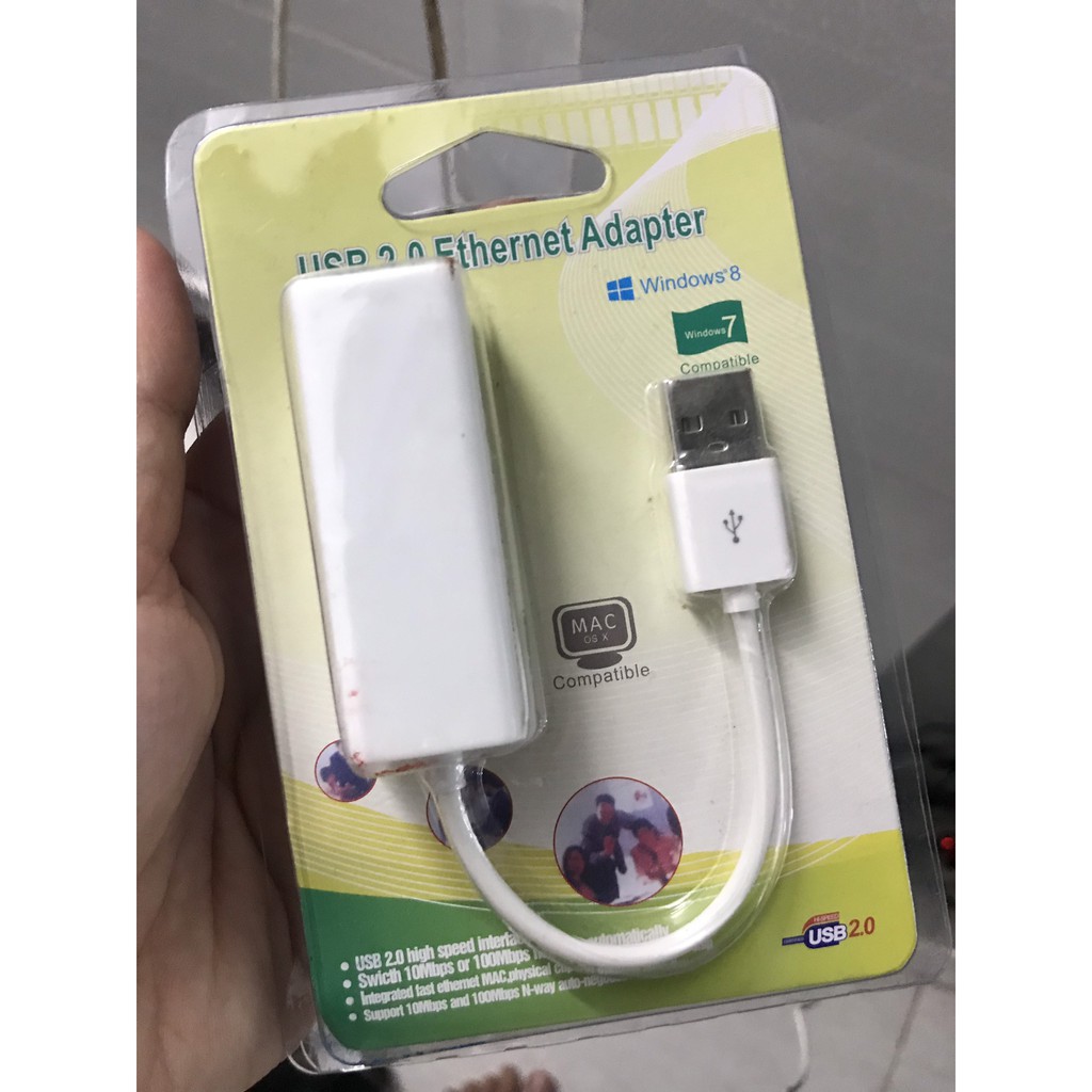 Cáp chuyển usb sang lan 2.0 / ethernet adapter usb to lan / usb lan 2.0 / cáp chuyển usb ra lan