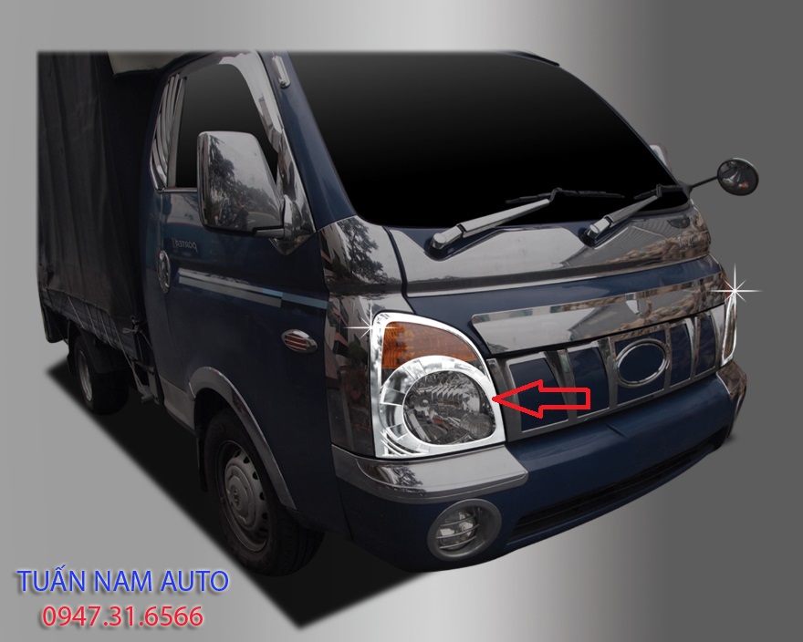 ỐP TRANG TRÍ ĐÈN PHA PORTER II, HYUNDAI H150, H100 CROM ( Hàn Hàn Quốc)