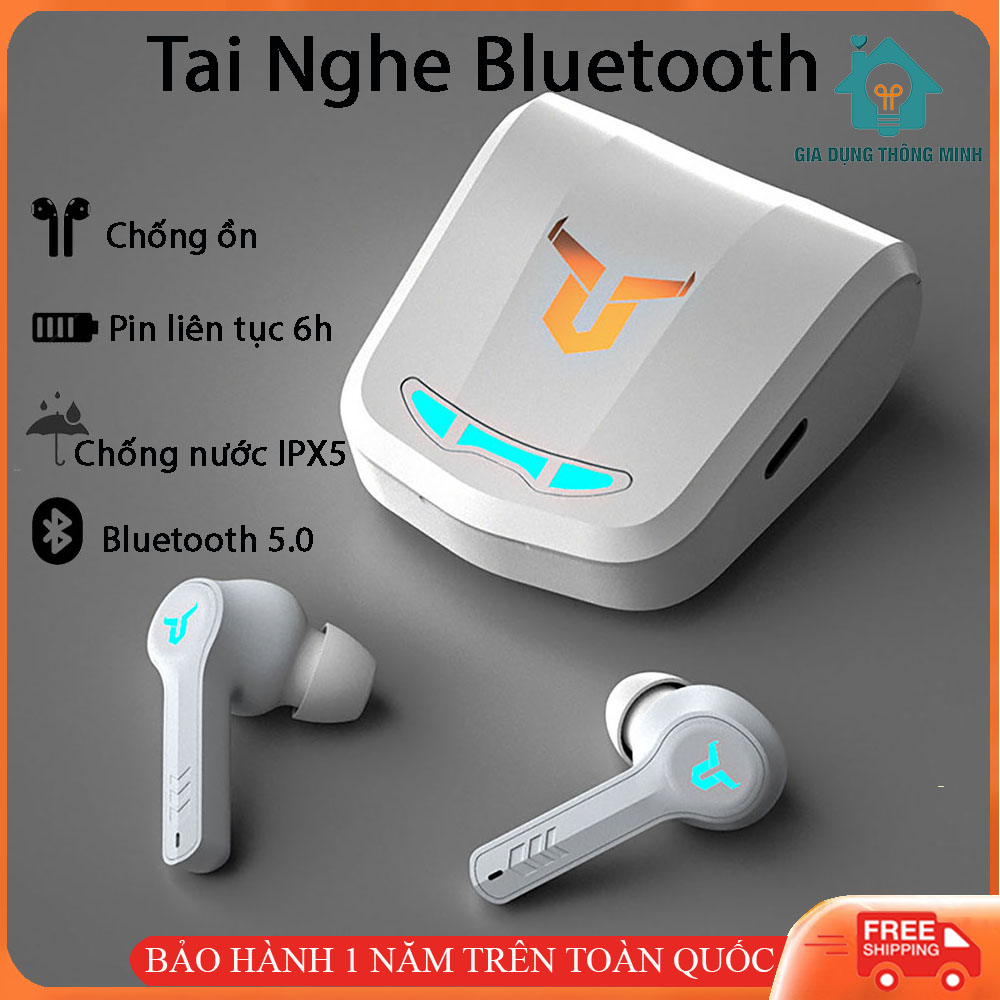 Tai nghe bluetooth tai nghe không dây gaming GM8 cảm ứng hỗ trợ đàm thoại nghe nhạc pin sử dụng 6h liên tục . Bảo hành 1 năm lỗi đổi mới 7 ngày đầu nhận sản phẩm.