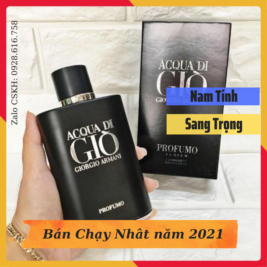 Nước Hoa Nam Thơm Lâu Aqua Di Giò Profumo 100ml Nước Hoa Mùi Sang Trọng Đẳng Cấp Phái Mạnh Lưu Hương 12h