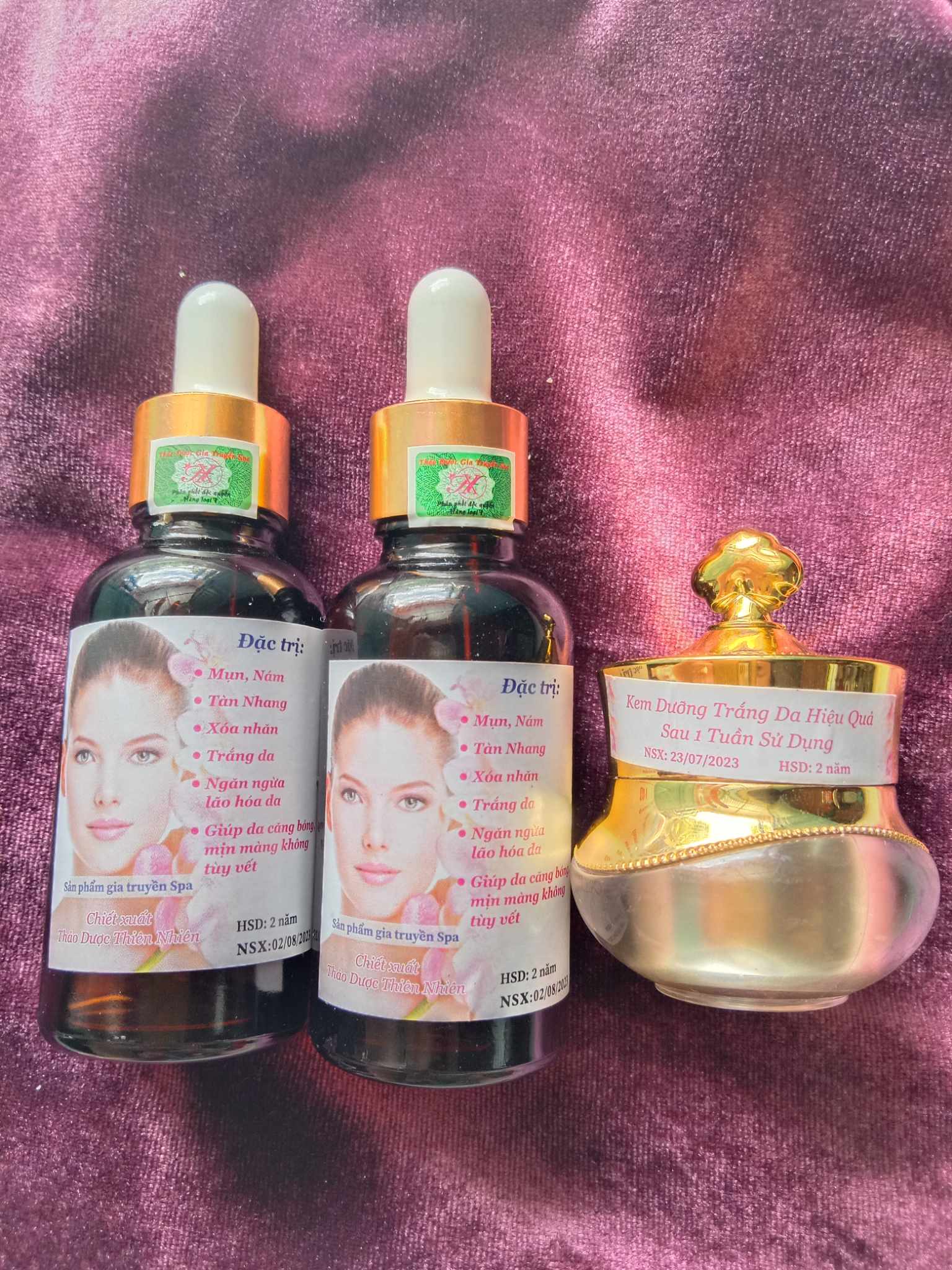 Combo 3: 2 serum bill da + 1 kem dưỡng trắng