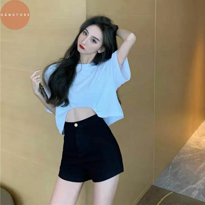 Quần short nữ, Quần sooc bò lưng cao mẫu mới siêu hot
