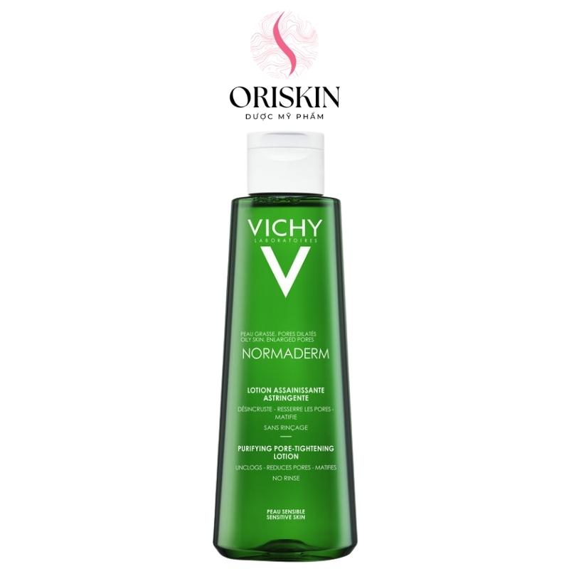 Vichy Nước Cân Bằng Giúp Da Thông Thoáng Giảm Bóng Dầu Và Làm Se Khít Lỗ Chân Lông - Dành Cho Da Dầu Da Mụn Normaderm Purifying Pore-Tightening Lotion 200ml