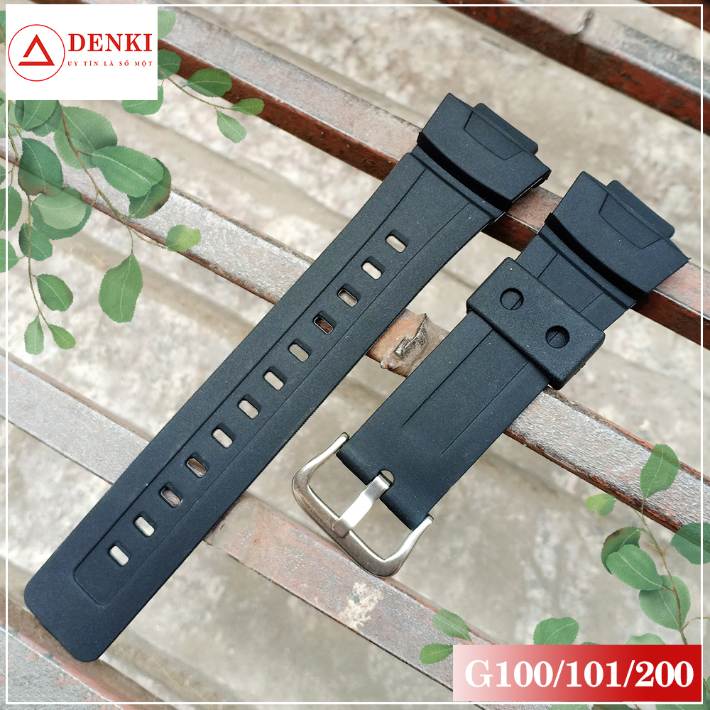 Dây đồng hồ cao su thay thế đồng hồ casio g-shock g-100 / g-101 / g-2310 / g-2300