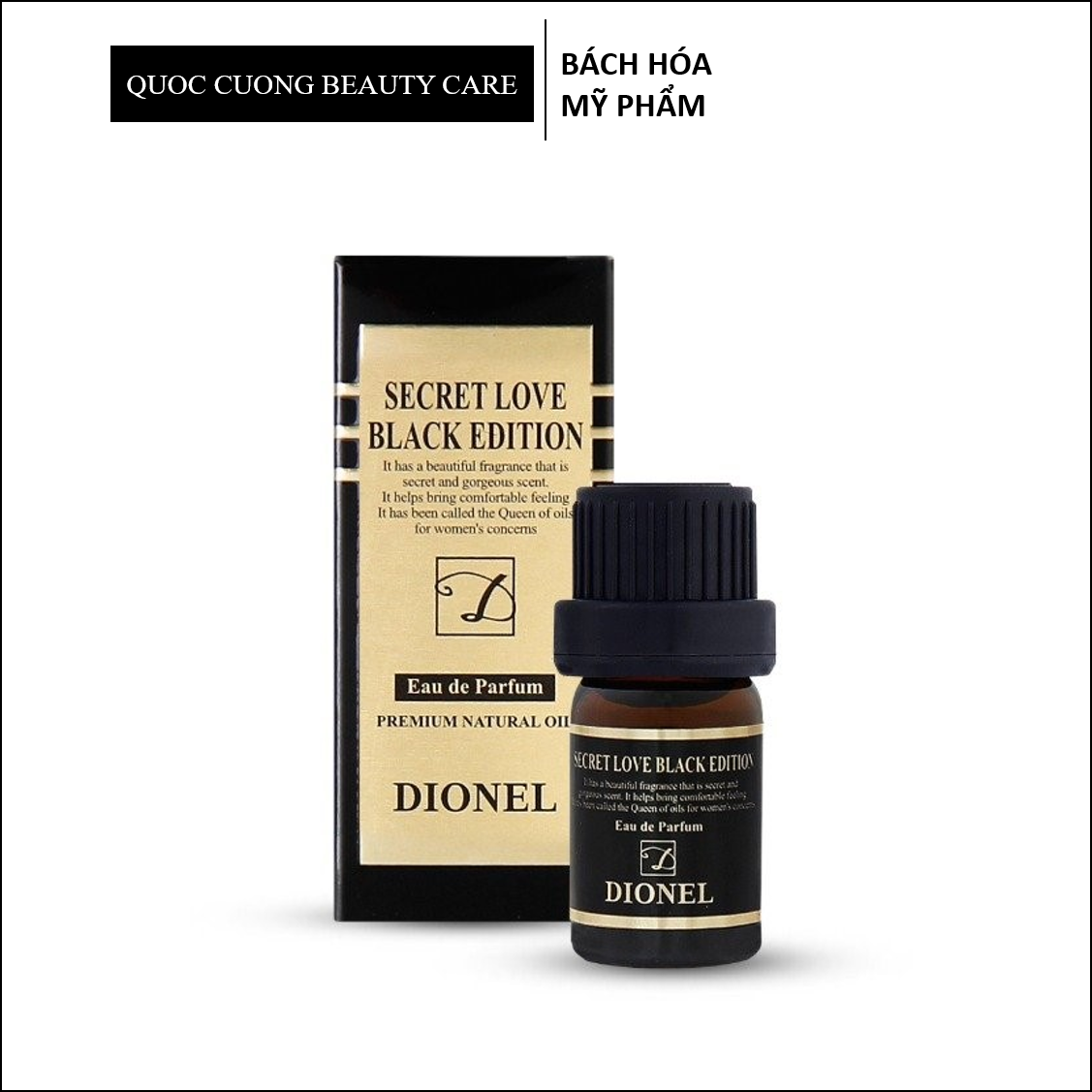 Nước hoa vùng kín Dionel Secret Love Black Edition Eau De Parfum Premium Natural Oil 5ML Che tên sp