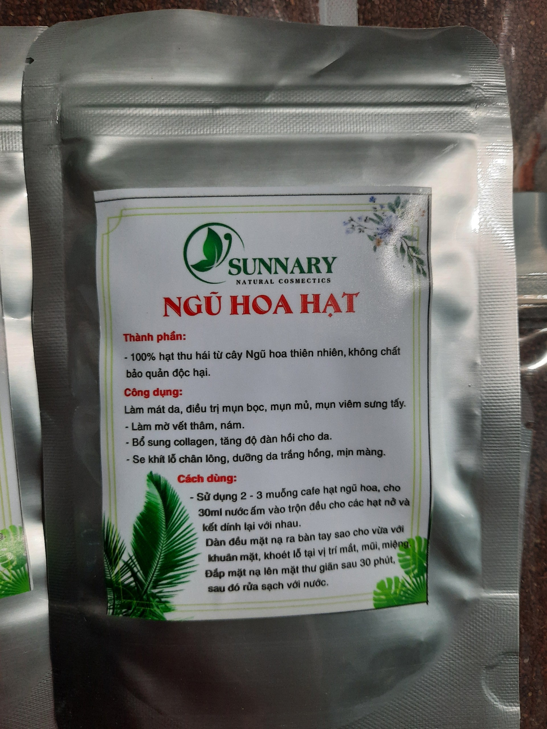 [HCM]Ngũ Hoa Hạt (Hạt Đình Lịch) 50gr-100gr -500gr-1kg đào thải sạch mụn  nám giup da trắng mịn