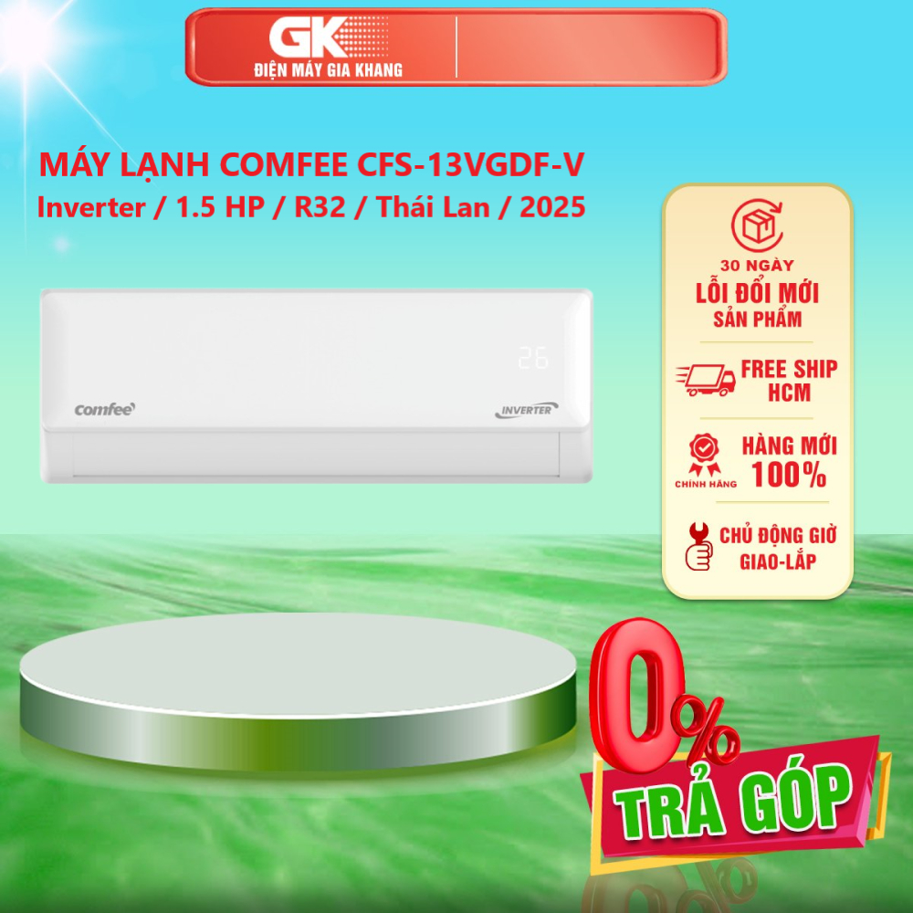 Máy lạnh Comfee Inverter 1.5 HP CFS-13VGDF-V - GIAO HÀNG TOÀN QUỐC - FREESHIP HCM