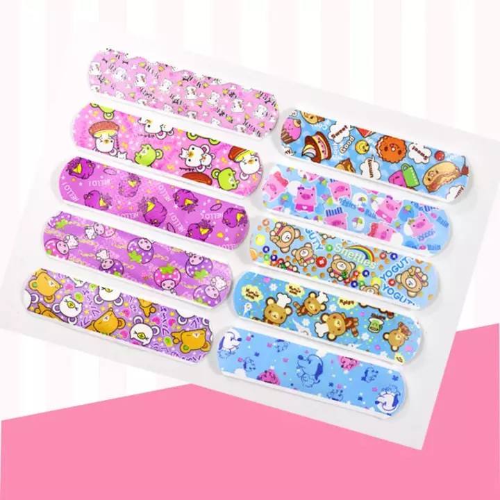 Hộp 100 chiếc băng dán vết thương cá nhân, băng urgo hình siêu cute đáng yêu