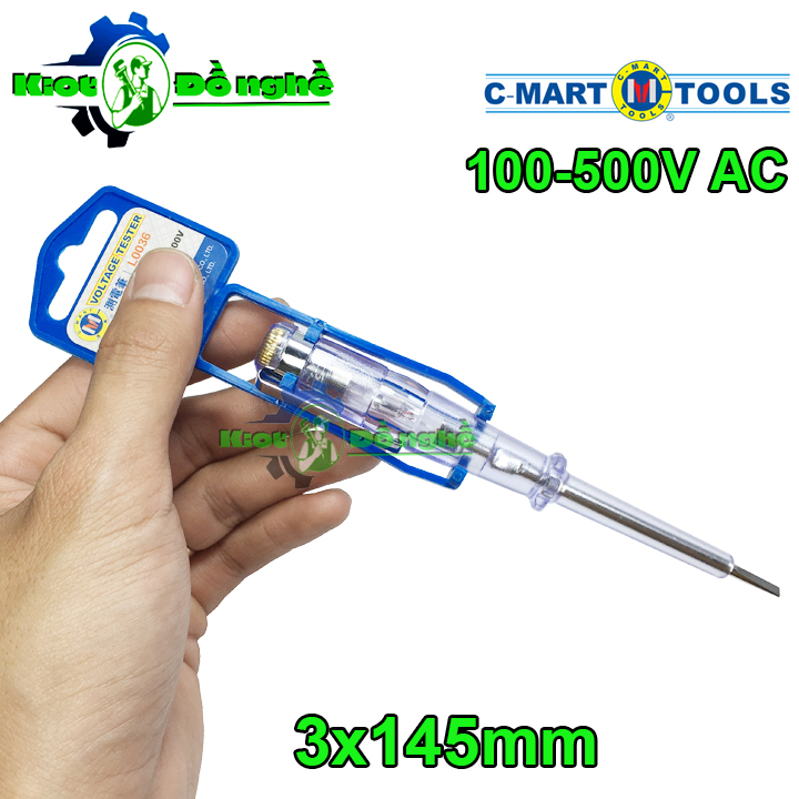 Bút thử điện 3x145 ac 100-500v c-mart l0036 - kiot đồ nghề