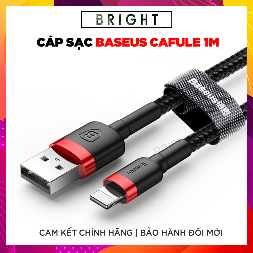 Cáp sạc nhanh, truyền dữ liệu tốc độ cao Baseus Cafule Lightning cho iPhone/ iPad ( 2.4A, Sạc nhanh, Siêu bền)