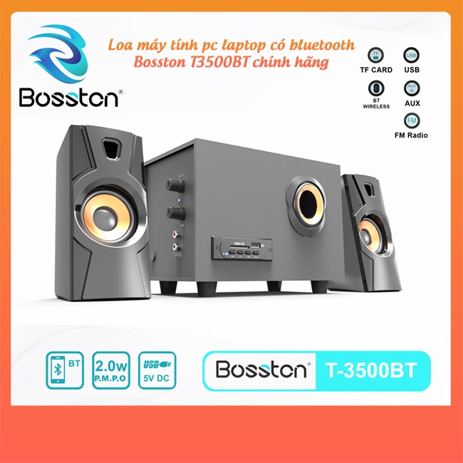 Loa Máy Tính PC Laptop có Bluetooth BOSSTON T3500BT Gaming phiên bản v2.1