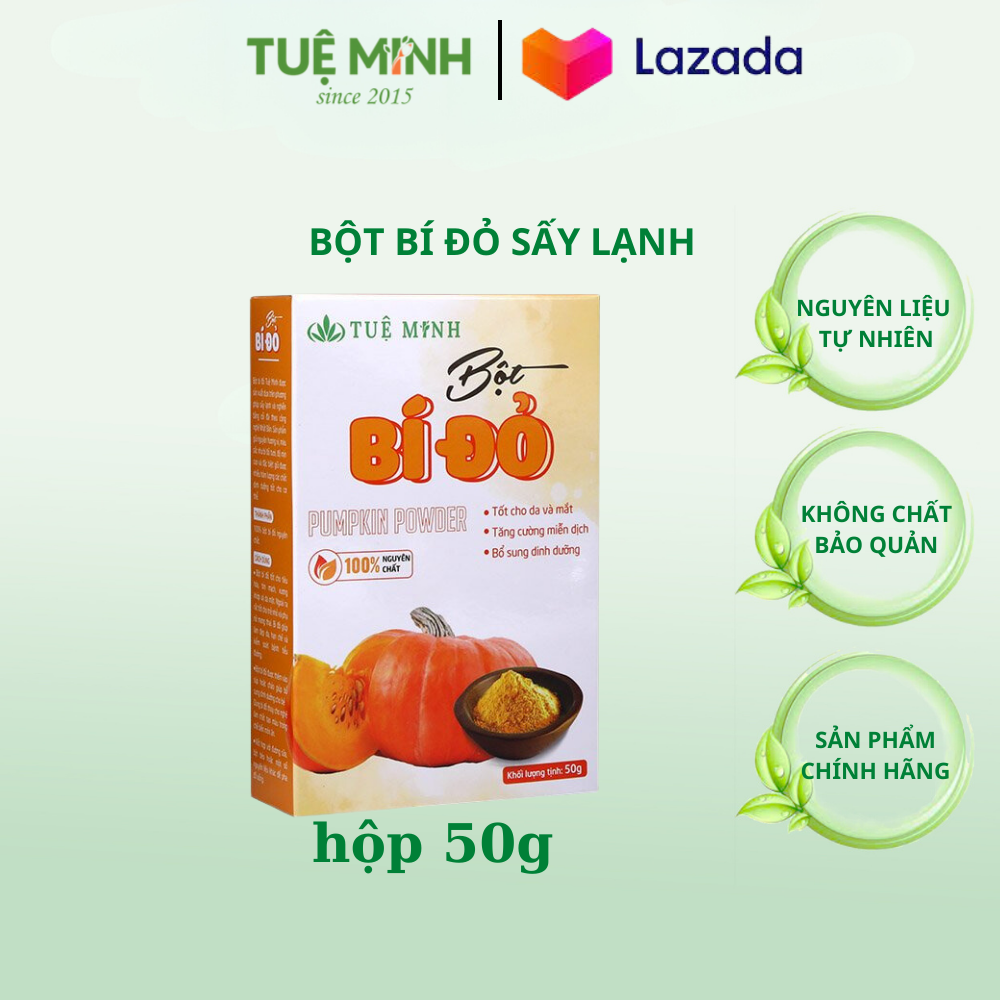 Bột bí đỏ sấy lạnh nguyên chất Tuệ Minh