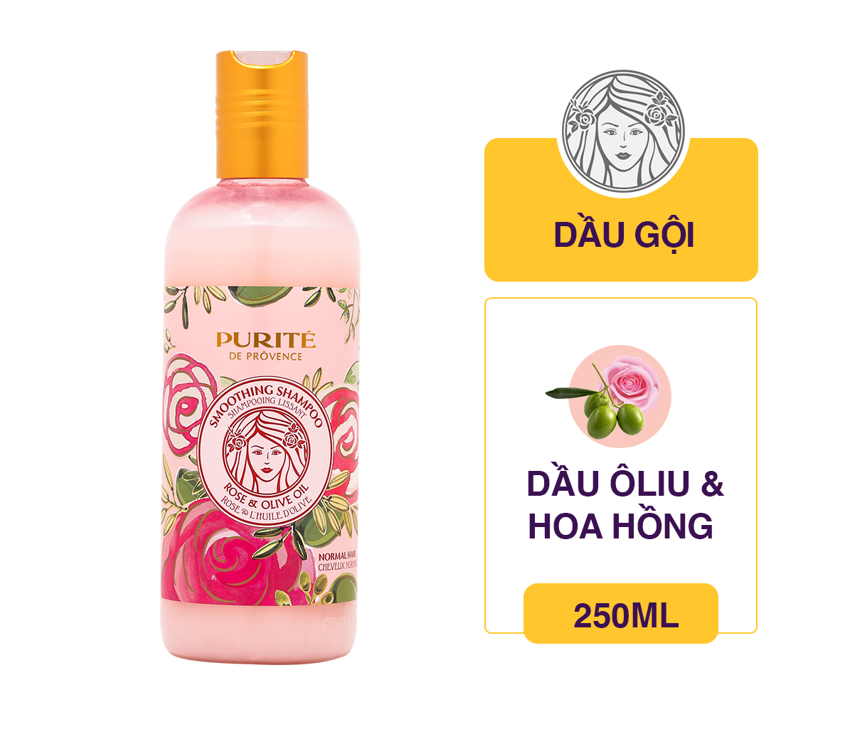 Dầu gội purité hoa hồng & ôliu 250ml_ht