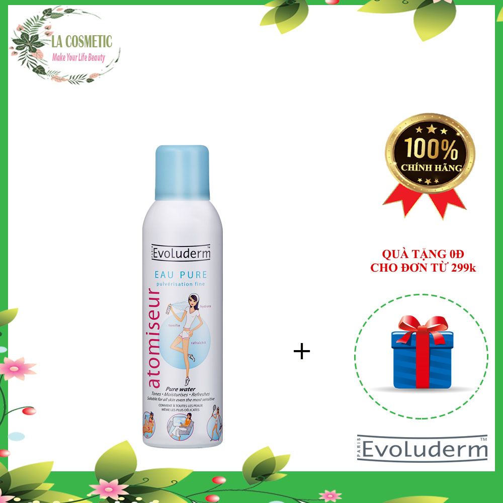 Xịt khoáng Evoluderm Atomiseur Eau Pure 150ml