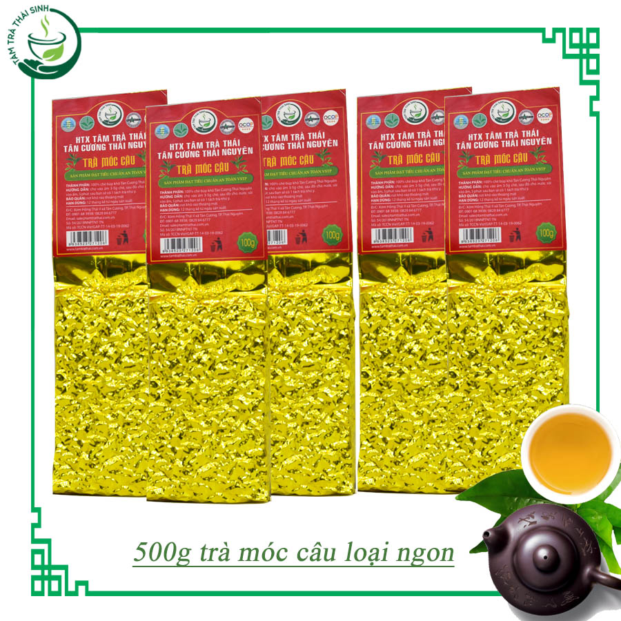 5 gói Trà móc câu Thái Nguyên loại ngon - Hút chân không - Tâm Trà Thái