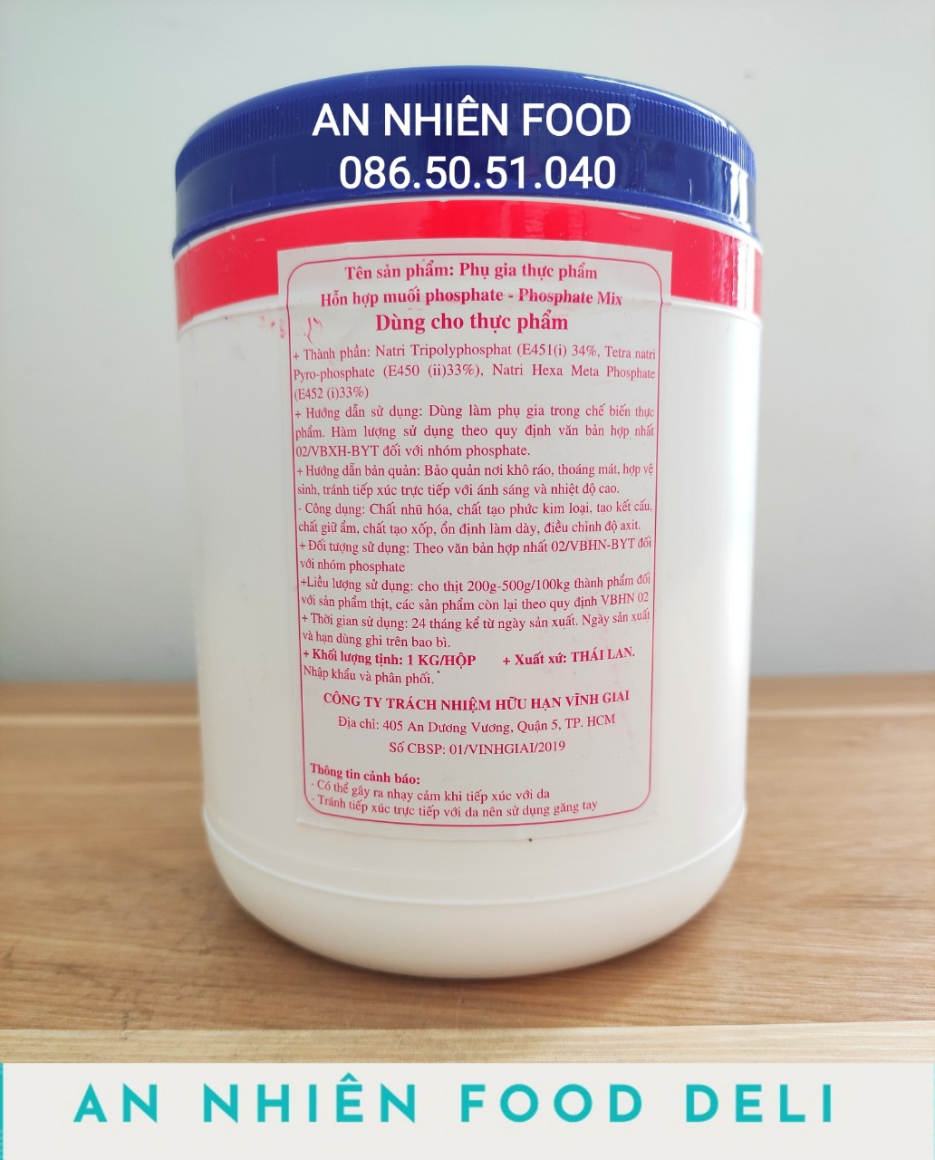 Phosphatemix Phụ Gia Tạo Giòn Dai Dùng Cho Giò Chả, Pate, Xúc Xích, Thịt