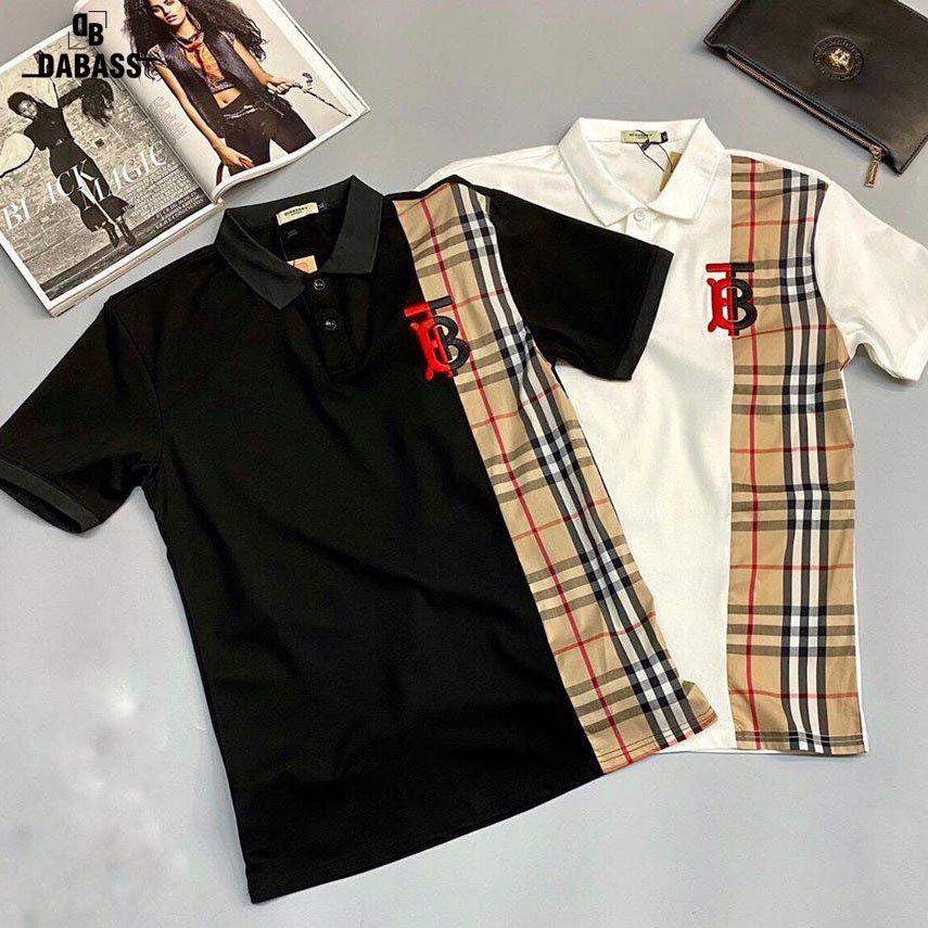 [HCM]Áo Thun Nam Cổ Trụ Áo Polo Thêu Logo Phối Caro Dọc Thân Áo Chất Vải Co Dãn Bốn Chiều Mềm Mát Hàng Y Hình