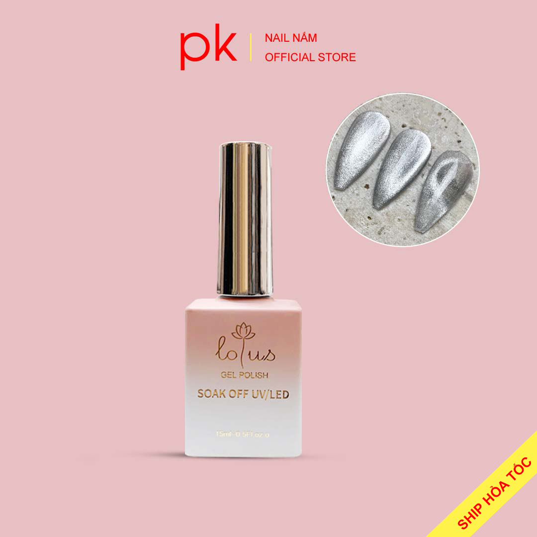Sơn gel mắt mèo kim cương bạc Lotus