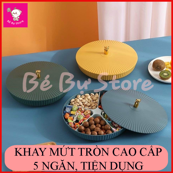 Khay Đựng Mứt Tết Tròn Cao Cấp, 5 NGĂN, hộp đựng bánh kẹo tết 2022 , Nơi Bán Khay Đựng Mứt tết Giá Rẻ, Uy Tín, Chất Lượng Nhất, Khay đựng mứt tết , bánh kẹo hoa quả