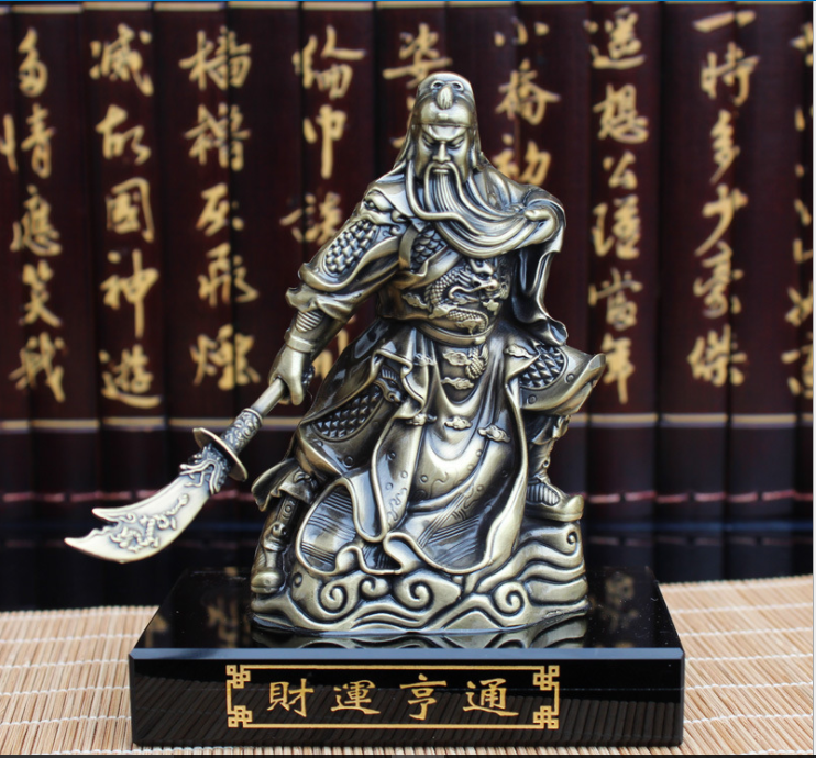 Tượng Quan Vũ - Quan Công Trang Trí Nhà Của Oto Tinh Tế Cao Cấp Bằng Hợp Kim Đồng