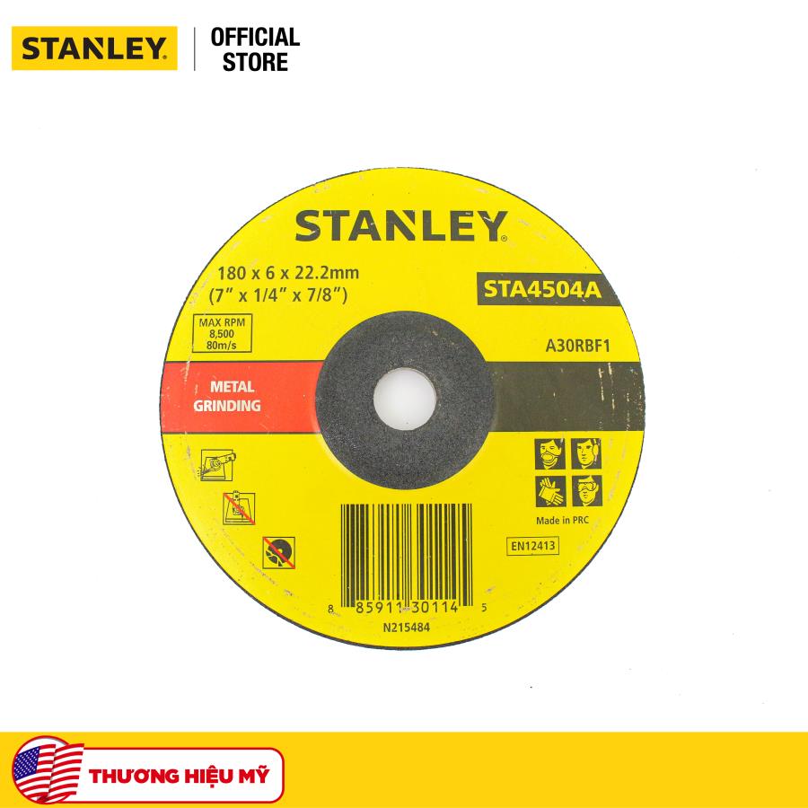 Đá mài đĩa mài 180 x 6 x 22 mm stanley sta4504a
