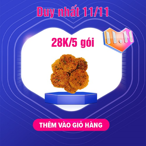 Combo 5 gói cơm cháy chiên mắm ớt cay- giòn - ngon