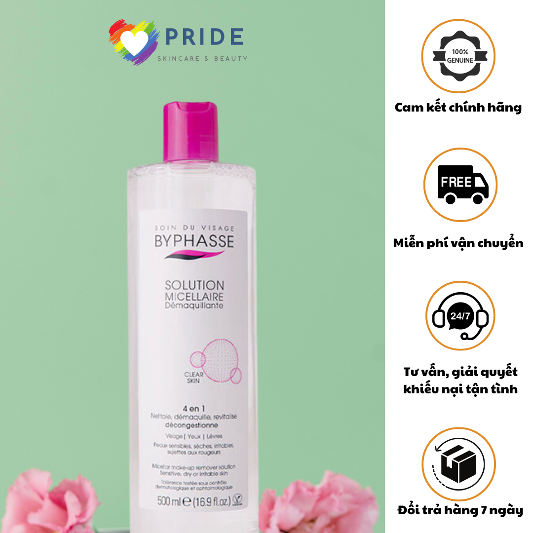 Nước tẩy trang Byphasse Solution Micellaire Démaquillante chai 500ml